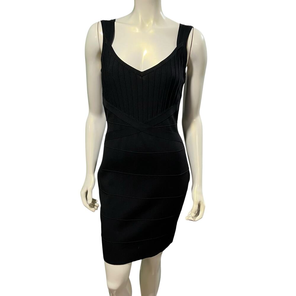 GUESS Black Sweetheart Bandage Bodycon Dress Size 10